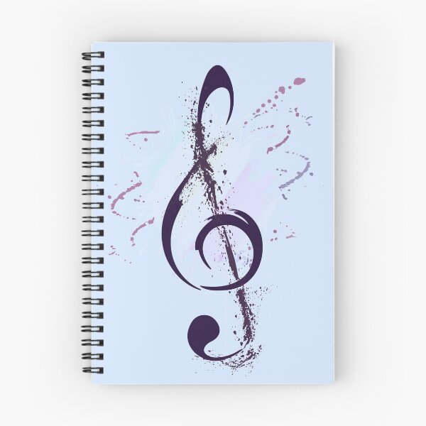 Item preview, Treble Clef on Watercolor Splash on Blue designed and sold by WisdomInspired.