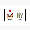 Boardmaker Symbols Want White Wine Mask By Vibrantspeech Redbubble