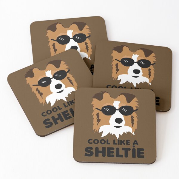 Item preview, Shetland Sheepdog Sheltie Pattern Miniature Collie Dog Breed - Brown background designed and sold by Art by Jess.
