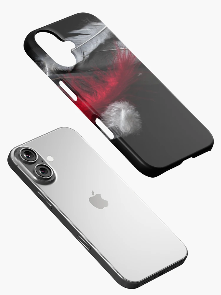 Thumbnail 2 of 4, iPhone Case, Red Feather designed and sold by Randi Grace Nilsberg.