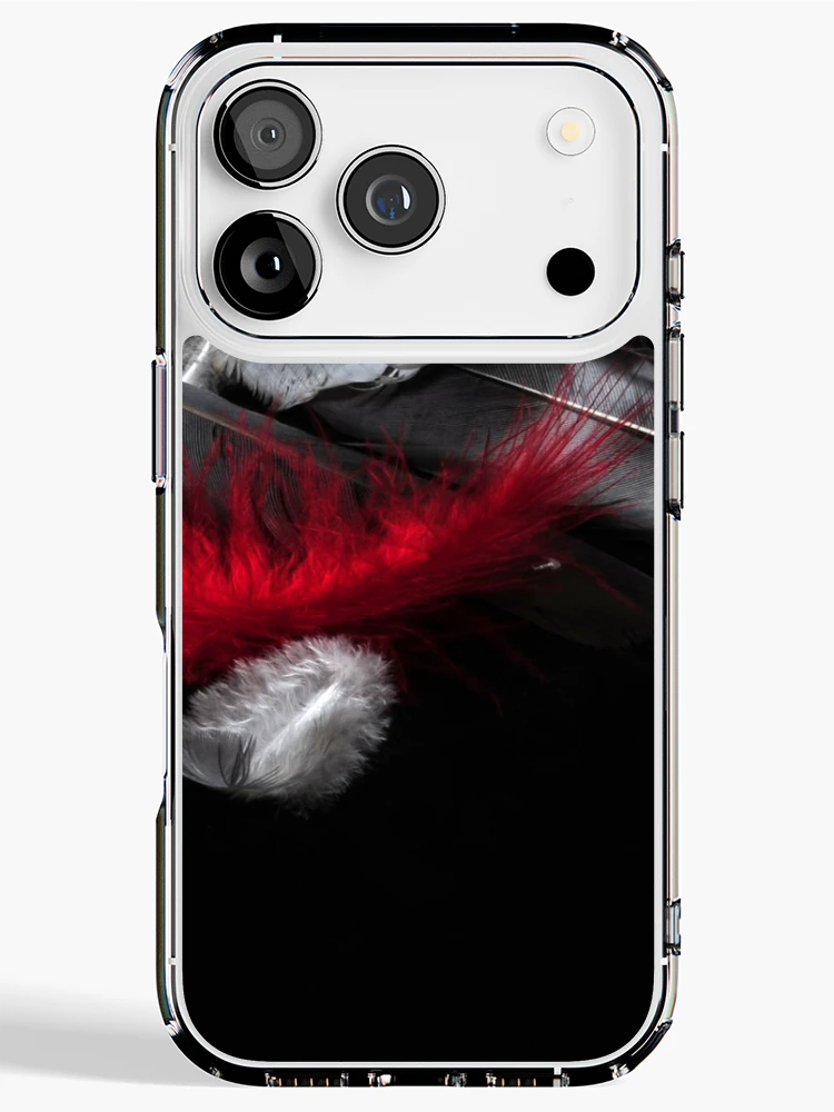 Thumbnail 1 of 5, iPhone Case, Red Feather designed and sold by Randi Grace Nilsberg.