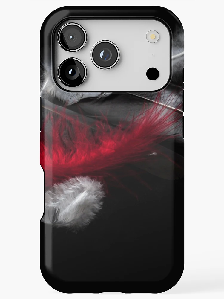 Thumbnail 1 of 4, iPhone Case, Red Feather designed and sold by Randi Grace Nilsberg.