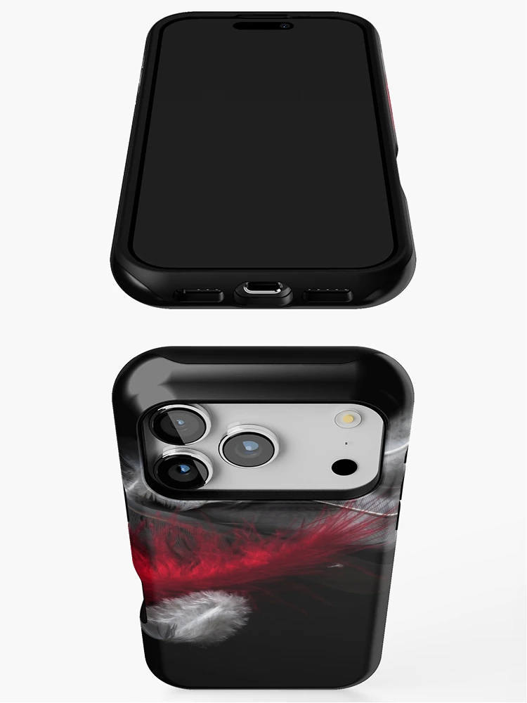 Thumbnail 3 of 4, iPhone Case, Red Feather designed and sold by Randi Grace Nilsberg.