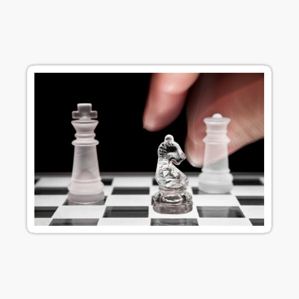 Chess 101: The knight moves to put the king in check Sticker