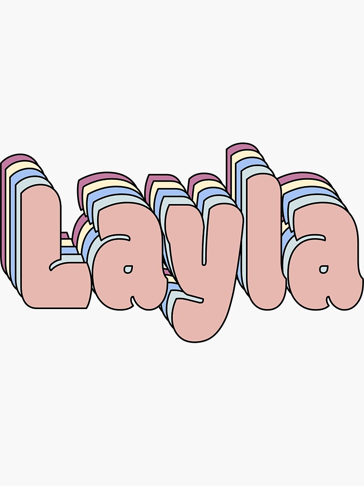 layla-name-sticker-for-sale-by-ashleymanheim-redbubble