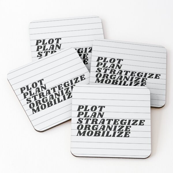 Item preview, Plot Plan Strategize Organize Mobilize - Distressed Charcoal designed and sold by mydoodlesateme.