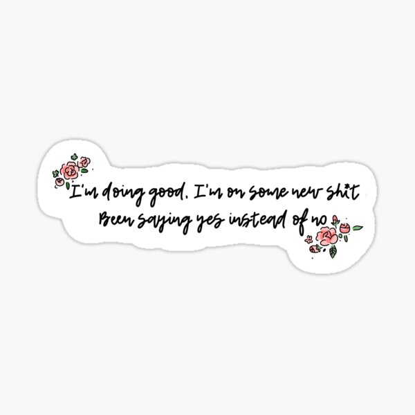 Taylor Swift Lyrics Sticker for Sale by Mkshoun