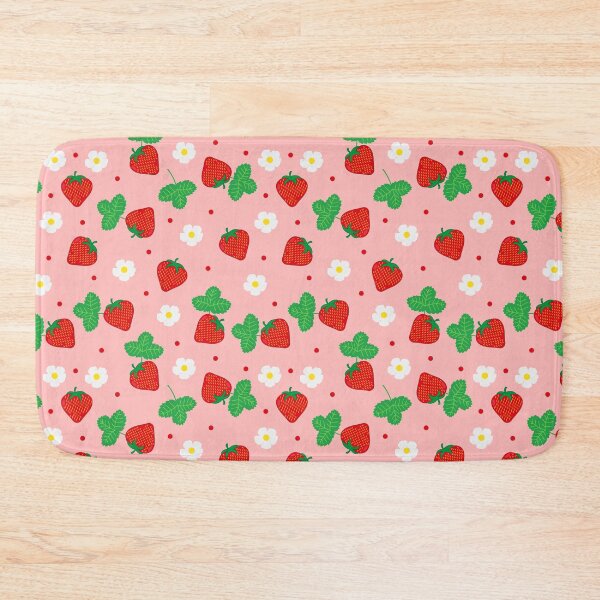 Item preview, Strawberry Fruit Pattern on Pink designed and sold by HotHibiscus.
