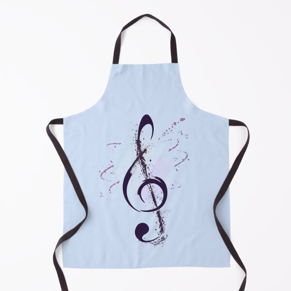 Item preview, Treble Clef on Watercolor Splash on Blue designed and sold by WisdomInspired.