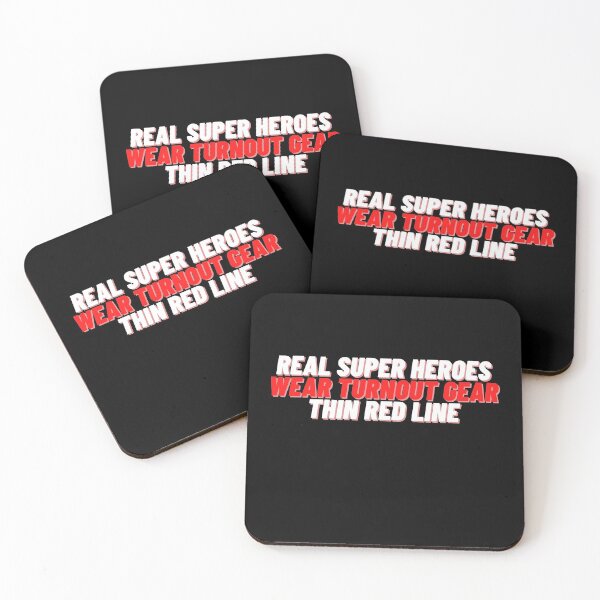Item preview, Real Super Heroes Wear Turnout Gear - Thin Red Line - White designed and sold by SeaStories88.