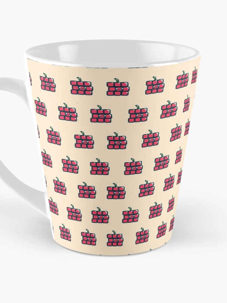 Thumbnail 3 of 4, Coffee Mug, Cute Square Raspberry Illustration Pattern Panic-Graphics designed and sold by Panic-Graphics.