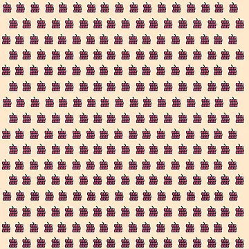 Artwork thumbnail, Cute Square Raspberry Illustration Pattern Panic-Graphics by Panic-Graphics