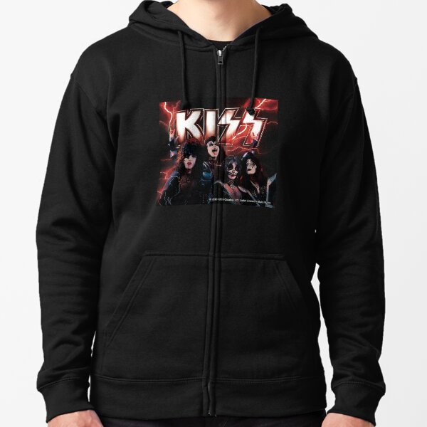KISS rock music band - Lightning Zipped Hoodie