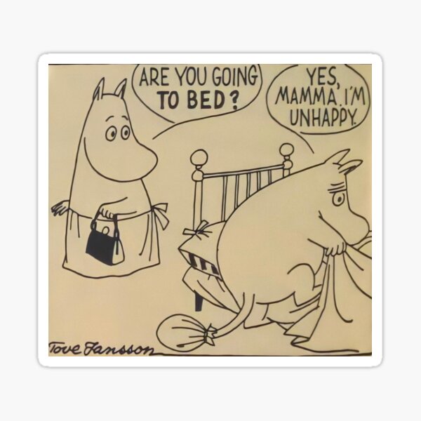 Moomin are you going to bed? Sticker