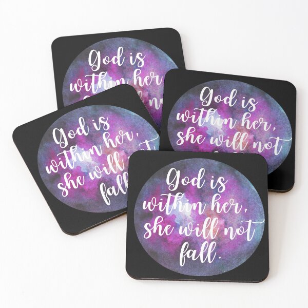 Item preview, God Is Within Her She Will Not Fall - Universe Watercolor designed and sold by KarolinaPaz.