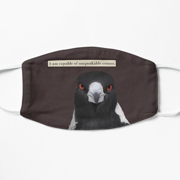 Troubled Magpie Flat Mask