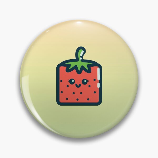 Item preview, Cute Square Strawberry Illustration  Panic-Graphics designed and sold by Panic-Graphics.