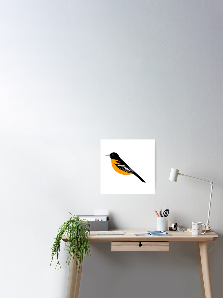 Minimalist Orioles Bird Canvas