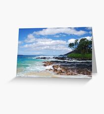 Pa'ako Beach, Makena ~Morning light Greeting Card