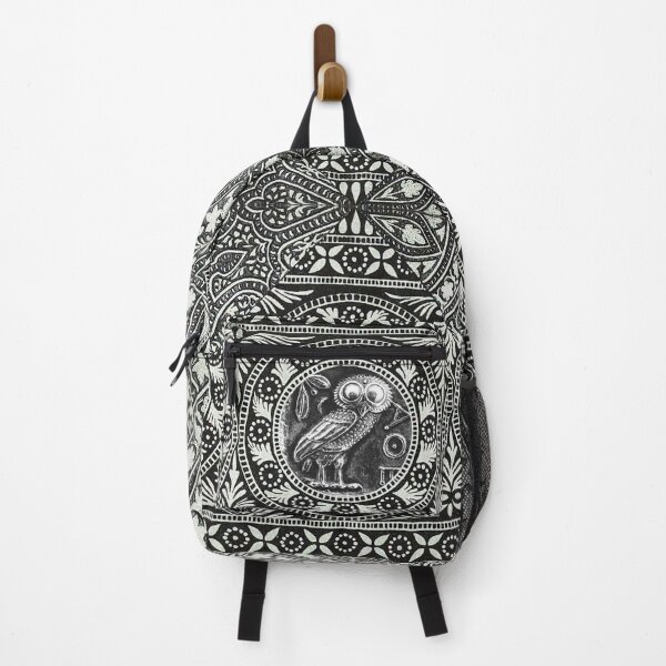 Item preview, OWL,BLACK WHITE FLOWERS, ORIENTAL PAISLEY FLORAL DECOR designed and sold by BulganLumini.