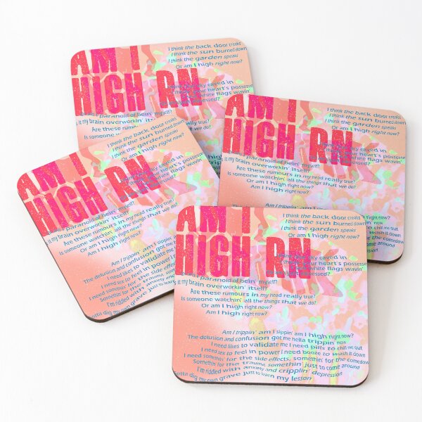 Item preview, Am I High Rn - Quinn XCII (ft. blackbear) typographic designed and sold by hilariffic.