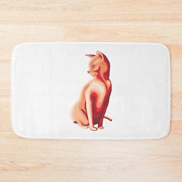 Item preview, Cat Contour Line Art - Orangy Red designed and sold by yellowkats.