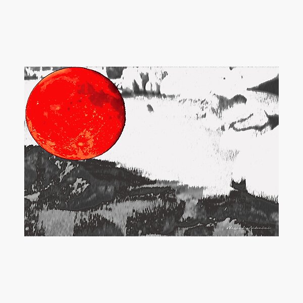 red moon Photographic Print