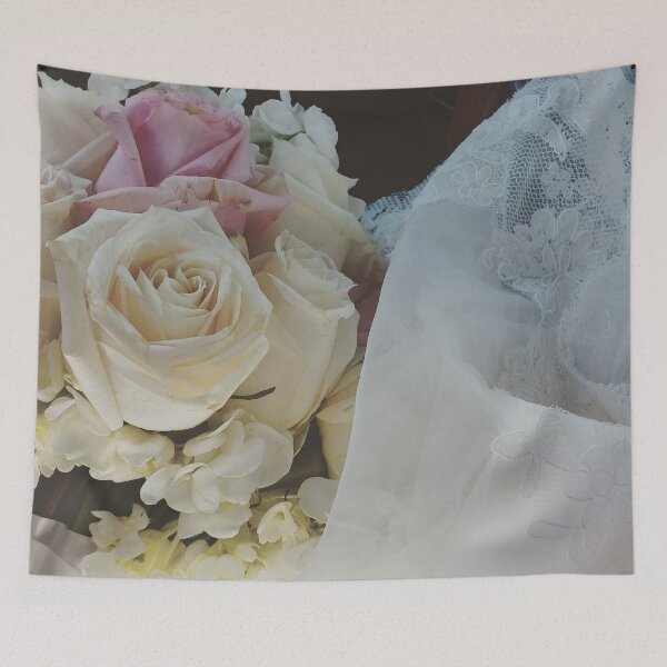 Item preview, Wedding bouquet and lace wedding dress designed and sold by stina-bee.