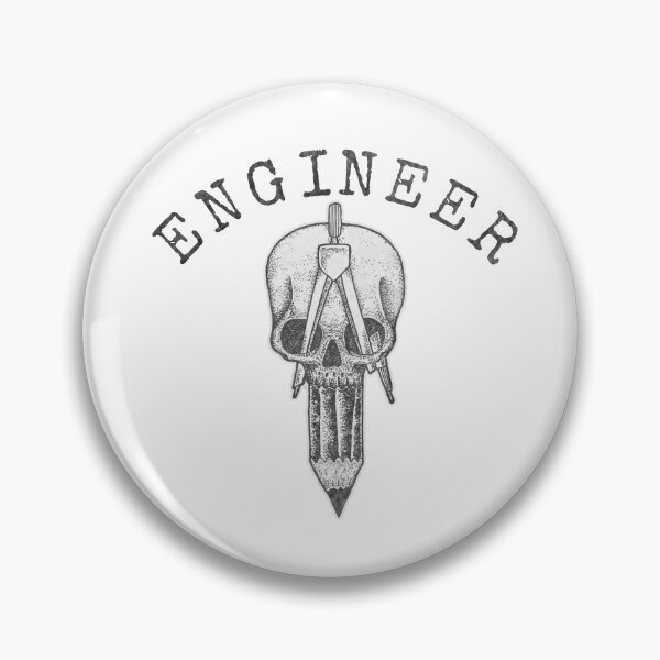 Item preview, Engineer Skull Pencil Compass Engineering Student Gift designed and sold by TmoT.
