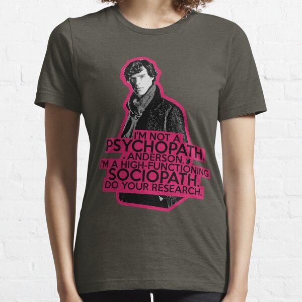 Sherlock - Sociopath not Psychopath Essential T-Shirt