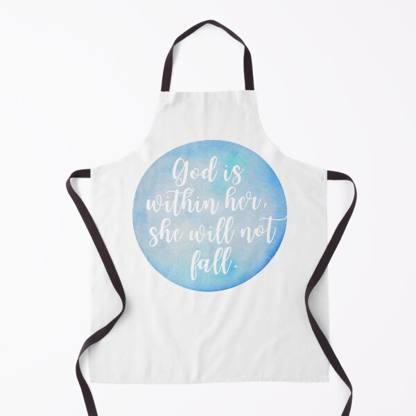Item preview, God Is Within Her She Will Not Fall - Blue Watercolor designed and sold by KarolinaPaz.