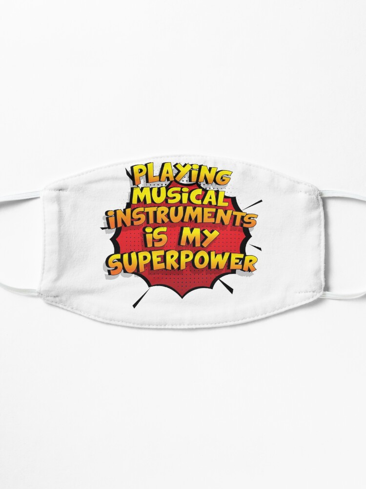 Alternative Ansicht von Playing Musical Instruments ist mein Superpower Lustiges Playing Musical Instruments Designgeschenk Maske
