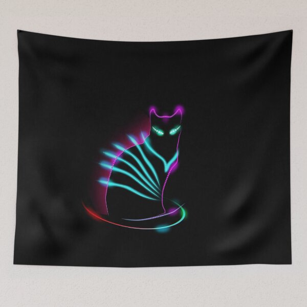 Item preview, Neon glowing cyber Cat designed and sold by Maks08.