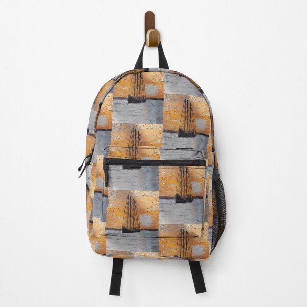 Sunset voyage oil painting by Tabitha Kremesec Backpack