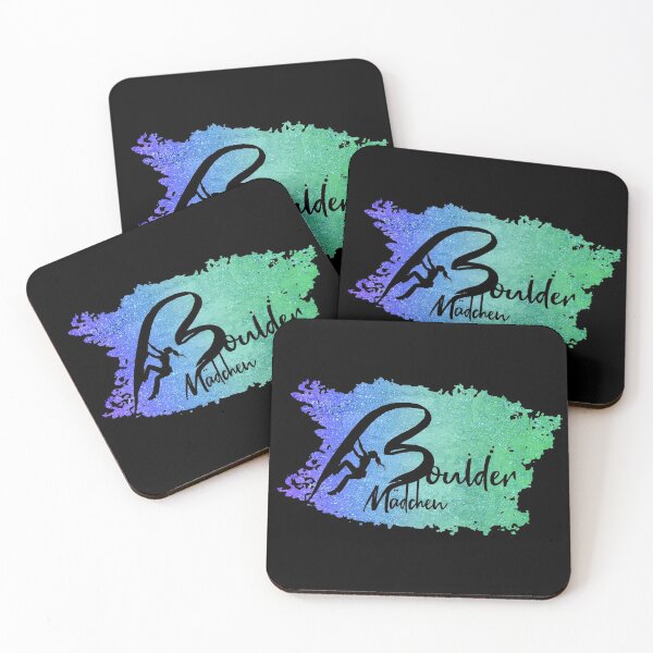 Item preview, Boulderin bouldering girl blue green turquoise bouldering bouldering gift designed and sold by MadandMean.