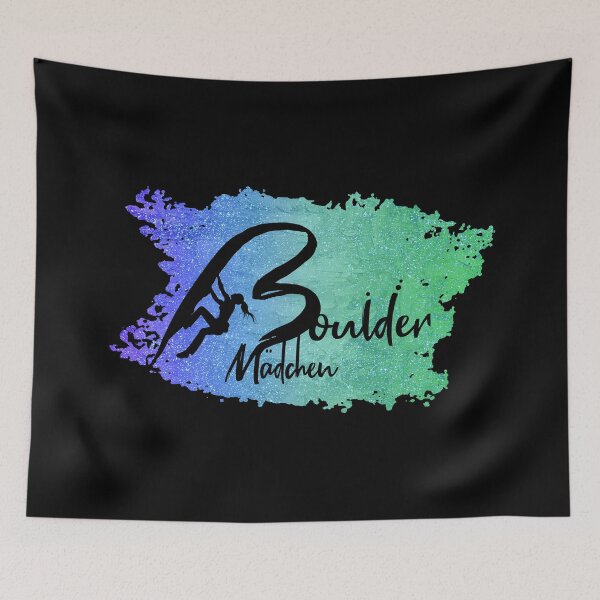 Item preview, Boulderin bouldering girl blue green turquoise bouldering bouldering gift designed and sold by MadandMean.