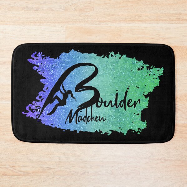 Item preview, Boulderin bouldering girl blue green turquoise bouldering bouldering gift designed and sold by MadandMean.