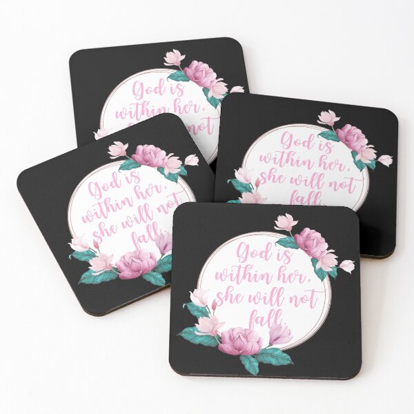 Item preview, God Is Within Her She Will Not Fall - Floral designed and sold by KarolinaPaz.