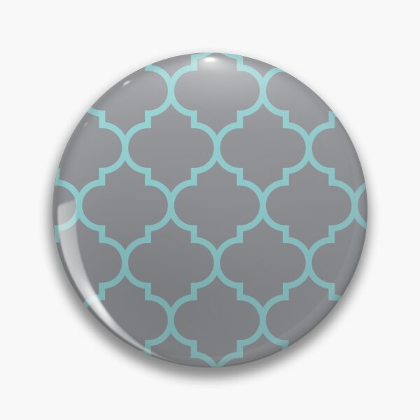 Item preview, Brown Turquoise Quatrefoil ceramic tile designed and sold by ToniaKroeger.