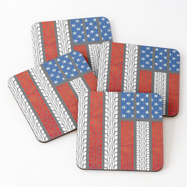 Item preview, American flag with tire print design designed and sold by Nishad4.