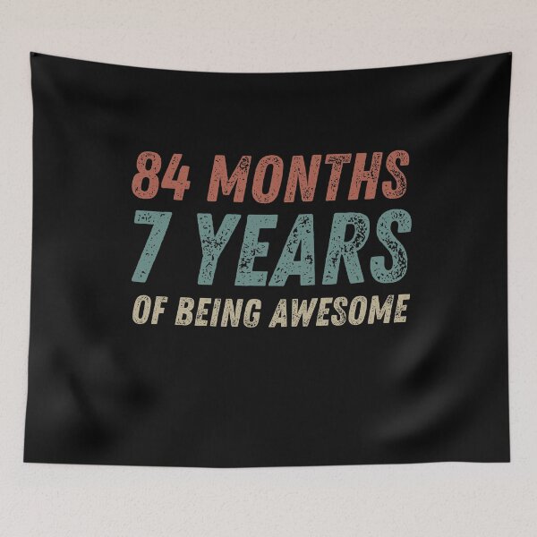 Item preview, Kids 7 Years Old Vintage Retro 84 Months designed and sold by hasnimed.