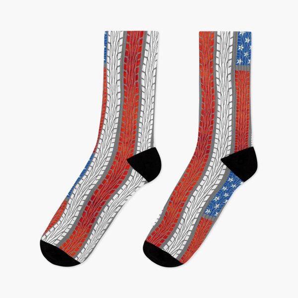 Artikelvorschau, Amerikanische Flagge mit Reifendruckdesign entworfen und verkauft von Nishad4.