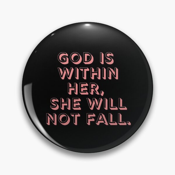 Item preview, God Is Within Her She Will Not Fall - Outlined designed and sold by KarolinaPaz.