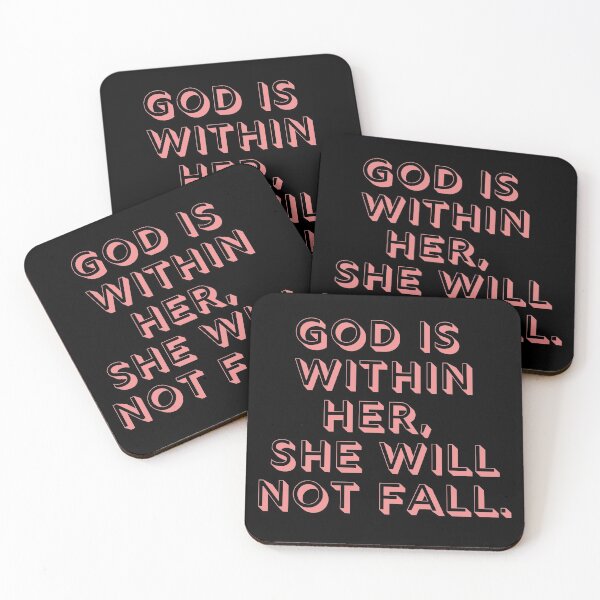 Item preview, God Is Within Her She Will Not Fall - Outlined designed and sold by KarolinaPaz.