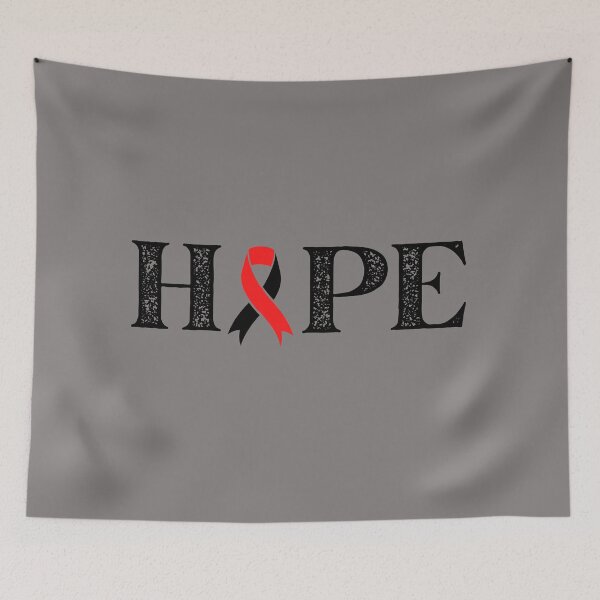 Item preview, Hope Text Black And Red Awareness Ribbon Design designed and sold by Gramsta.