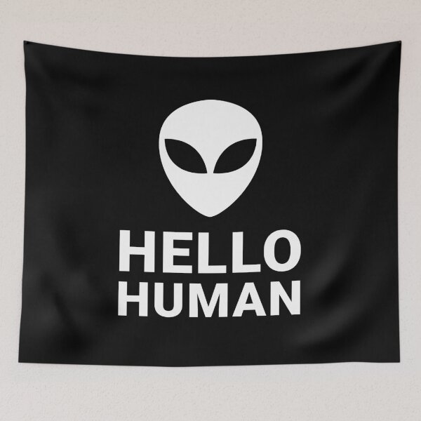 Item preview, Funny Alien Hello Human designed and sold by MA DESIGNS.