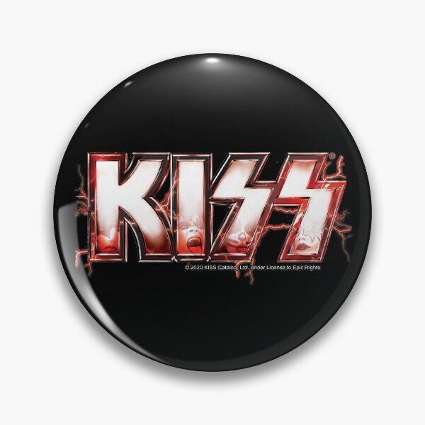 Item preview, KISS rock music band -  Red Lightning Logo Faces designed and sold by musmus76.