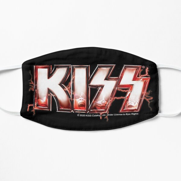 KISS rock music band - Red Lightning Logo Faces Mask