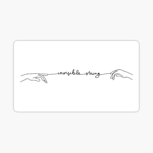 Invisible String Hands Sticker for Sale by clairedause  Taylor swift  tattoo, Pretty words, Taylor swift drawing