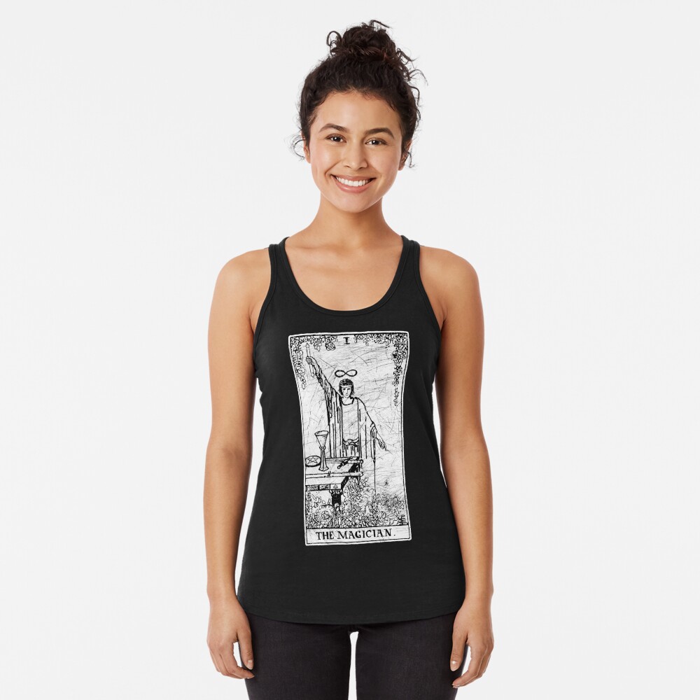 Discover The Magician Tarot Card - Major Arcana - fortune telling - occult Racerback Tank Top